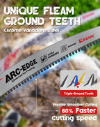 EZARC Japanese Teeth Reciprocating Saw Blades 12 Inch, Arc Edge Wood Pruning Saw Blades 6TPI for Tree Trimming, Wood Cutting, 3 Pieces