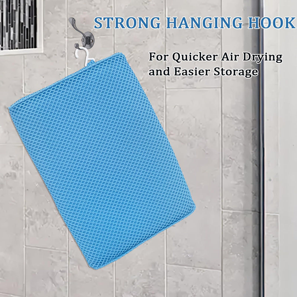 REEZEIVI Shower Seat Cushion with Non-Slip Silicone Bottom,Soft 4D Mesh Fabric,Bathtub Chair Pad for Elderly,Quick Drying and Washable Shower Seat Mat, Design for Elderly, Senior, Handicap,Disabled
