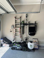 TIDYME Garage Tool Organizer Wall Mount - 48 inches - Sturdy Storage Rack with Adjustable Hooks, Anti-Rust - Easy Installation, 300lbs Capacity - Garden Tool Organizer (03 Racks & 06 Hooks)
