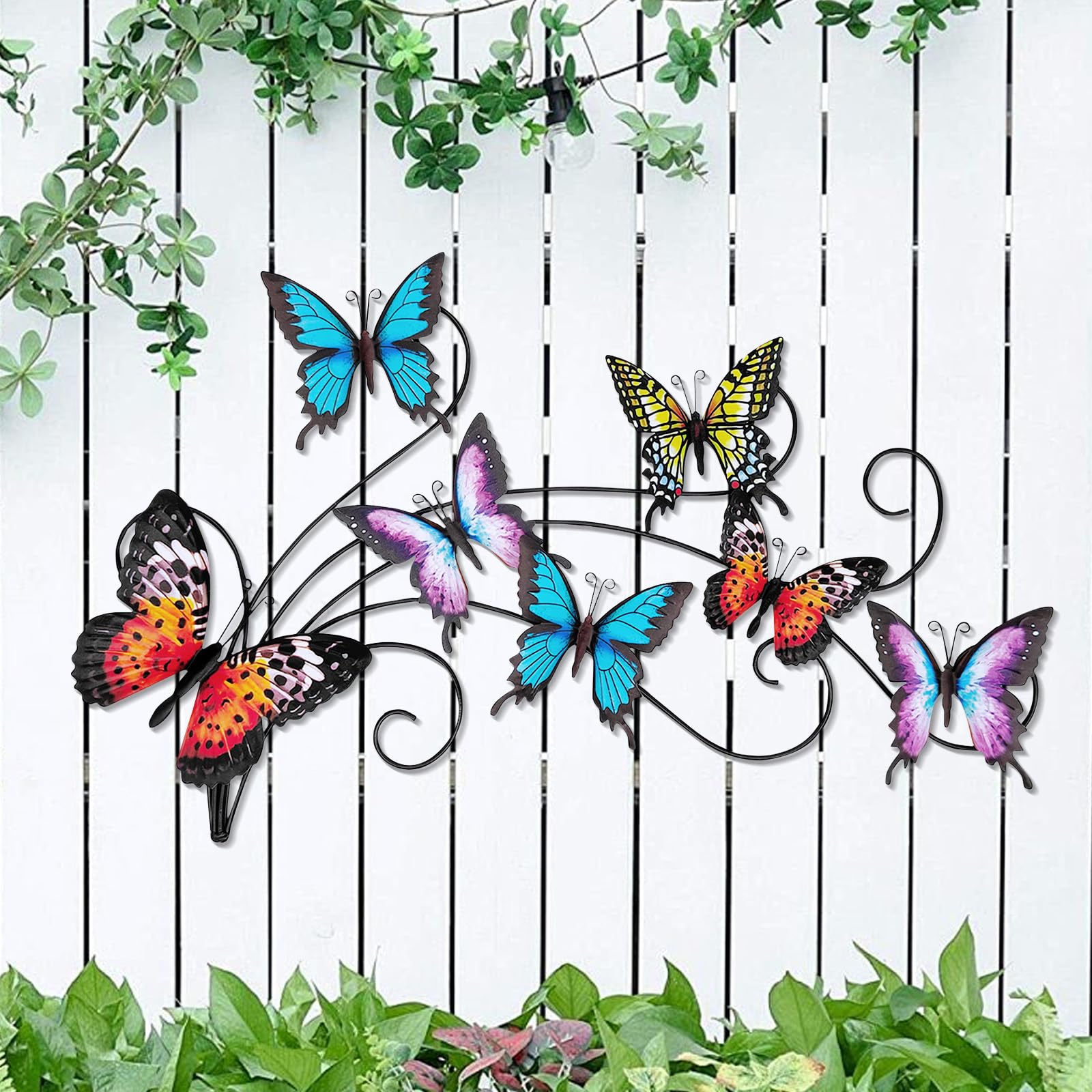 POXOHO Metal Butterflies Outdoor Decor, Indoor & Outdoor Decor, 22"×13.3"