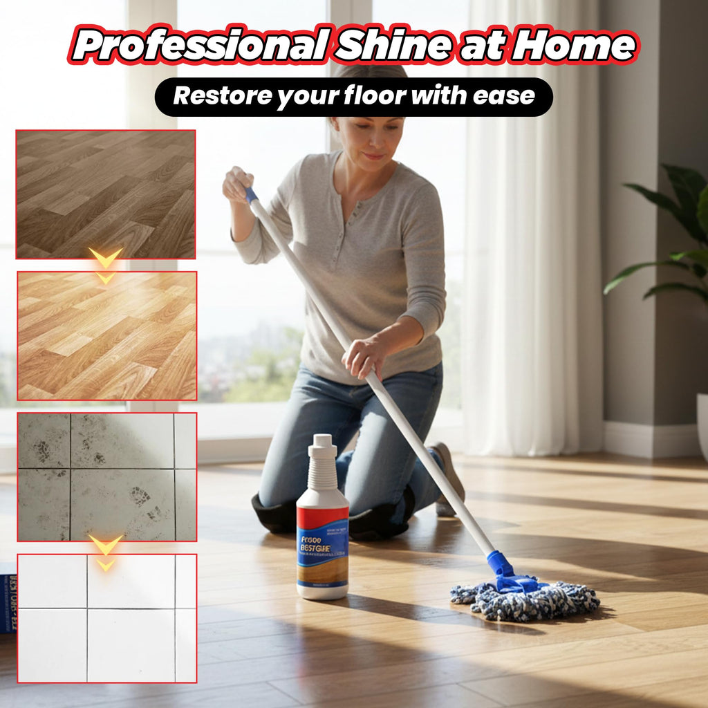 ROVIA Floor Restore Cleaner - Floor Restorer & Polish for Tile, Shine Wood, Laminate, Vinyl, Bamboo - Flooring Protection Agent (2 pcs)