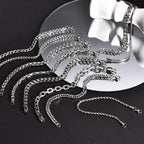 VNOX Silver Chain Bracelet for Men - 10 Pcs Solid Stainless Steel Rope/Figaro/Paperclip/Cuban Link/Snake Curb Chunky Chain Bracelet Set Wrist Band for Men Women,Mens Jewelry Set