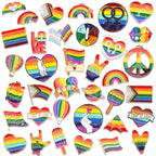 DTOFOOT 72Pcs Gay Pride Enamel Pins Bulk Rainbow LGBT Lapel Brooch Badges