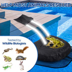 LCHUANG Pro Frog Animal Life Saver Saving Escape Ramp Bridge Ladder for Swimming Pool Floating Small Wildlife Critter Duck Duckling Lily Pads Rescue Float Log Creature Pool Maintenance (Black-2Pack)