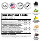 Pure Prana Shilajit Ashwagandha Safed Musli Gokshura for Men - Himalayan Power Blend
