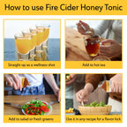 Fire Cider Apple Cider Vinegar Honey Tonic with Organic Turmeric Root, Ginger Root & Dandelion - Natural Digestion & Immune Support (8 Ounces)