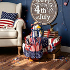 Sunnymove 4th of July Goose Outfit for 23'' Patriotic Porch Geese Costume for 250th Anniversary USA Outdoor Patio Lawn Decor (Red Blue White1)