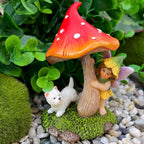 Mood Lab Fairy Garden Figurines - Hide and Seek Set - Miniature Decorative Statues & Accessories - Outdoor & Indoor Garden Decor