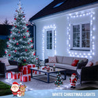 JMEXSUSS 250 LED White Christmas Lights Outdoor, String Lights Plug in