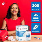 Dealmed Abdominal Combine Pads 5"x9" (40-Pack) Sterile Individually Wrapped, ABD Pads, Absorbent, Non Adherent for Wound Care, Drainage, First Aid, 20/Box (2 Pack)