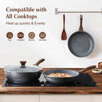 SENSARTE Nonstick Frying Pan Skillet, 9.5-inch Swiss Granite Omelette Pan