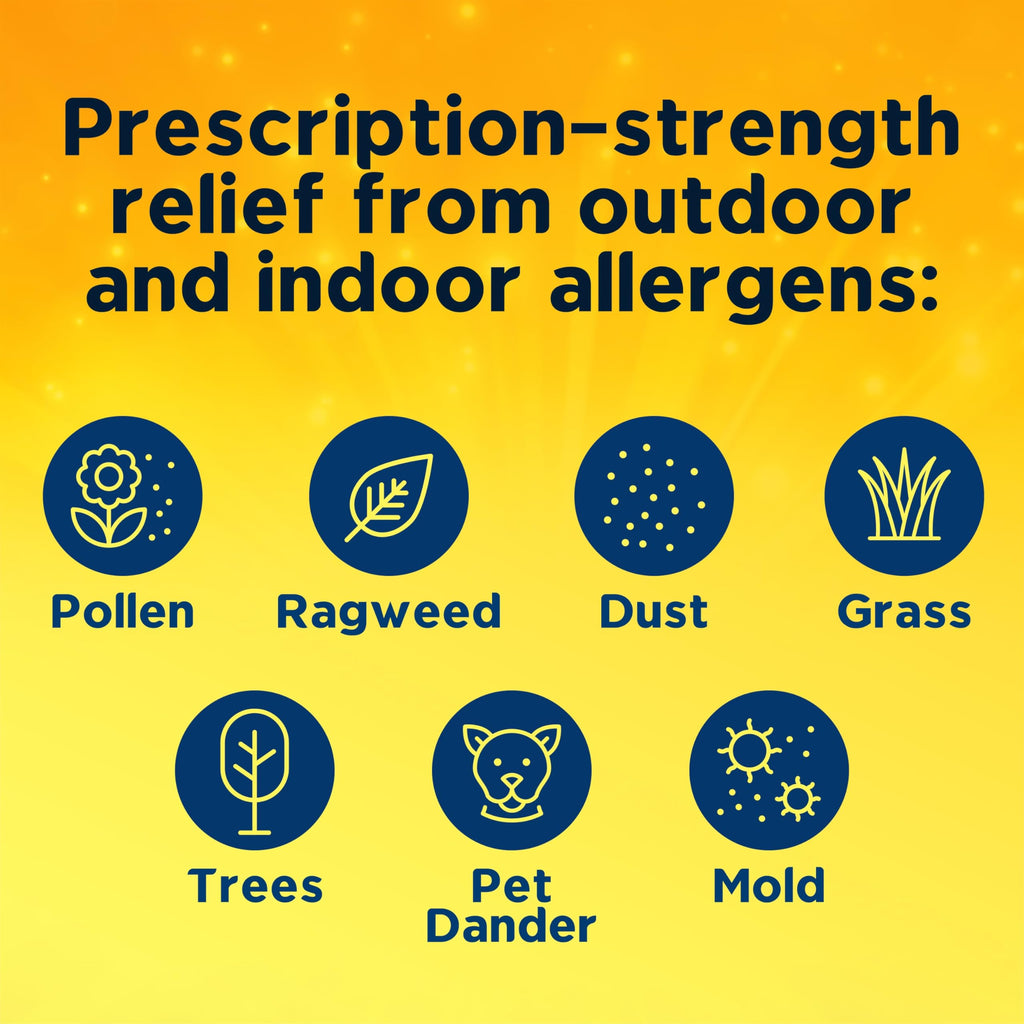 Xyzal 24 Hour Allergy Relief Medicine, Original Prescription Strength Antihistamine, Levocetirizine Dihydrochloride Tablets, 5 mg, 60 Count