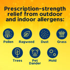 Xyzal 24 Hour Allergy Relief Medicine, Original Prescription Strength Antihistamine, Levocetirizine Dihydrochloride Tablets, 5 mg, 60 Count
