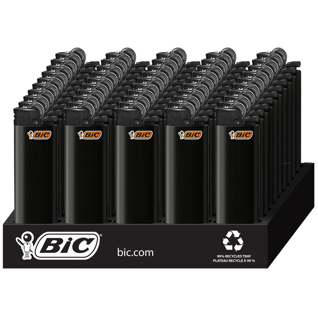 BIC Maxi Pocket Lighter, Special Edition Series, Black, 50 Count Tray of Lighters
