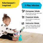 Baby Einstein and Hape Magic Touch Wooden Toy Piano, Montessori Musical Learning Toy for Babies and Toddlers 6mo+