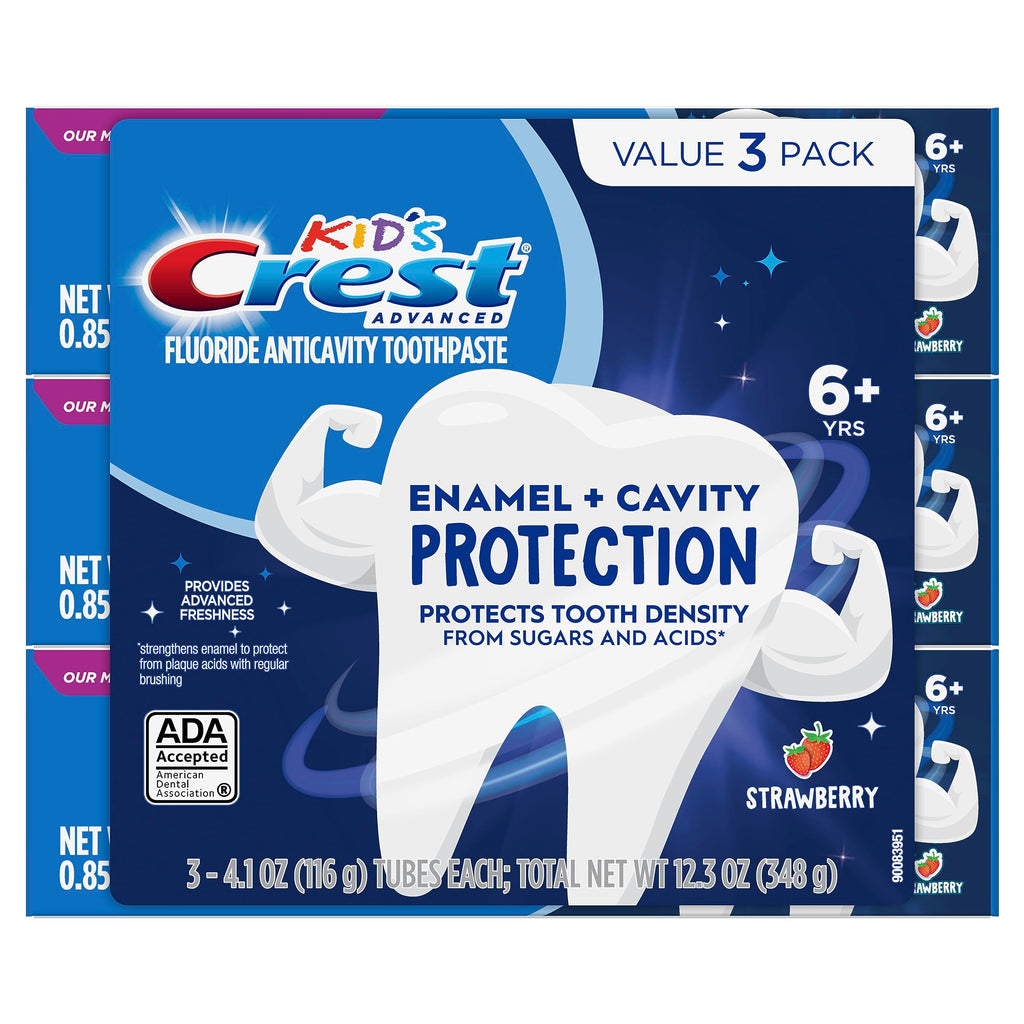 Crest Kids Enamel + Cavity Protection Toothpaste, 4.1oz Count 24, Pack of 8