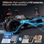 DEERC 9309E RC Cars for Adults 40KPH,All Terrain Fast Remote Control Cars