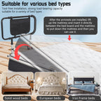 BQKOZFN Bed Rails for Elderly Seniors, Height Adjustable Home Bed Rail Assist Bar with Storage Pocket, Support Up to 330lbs
