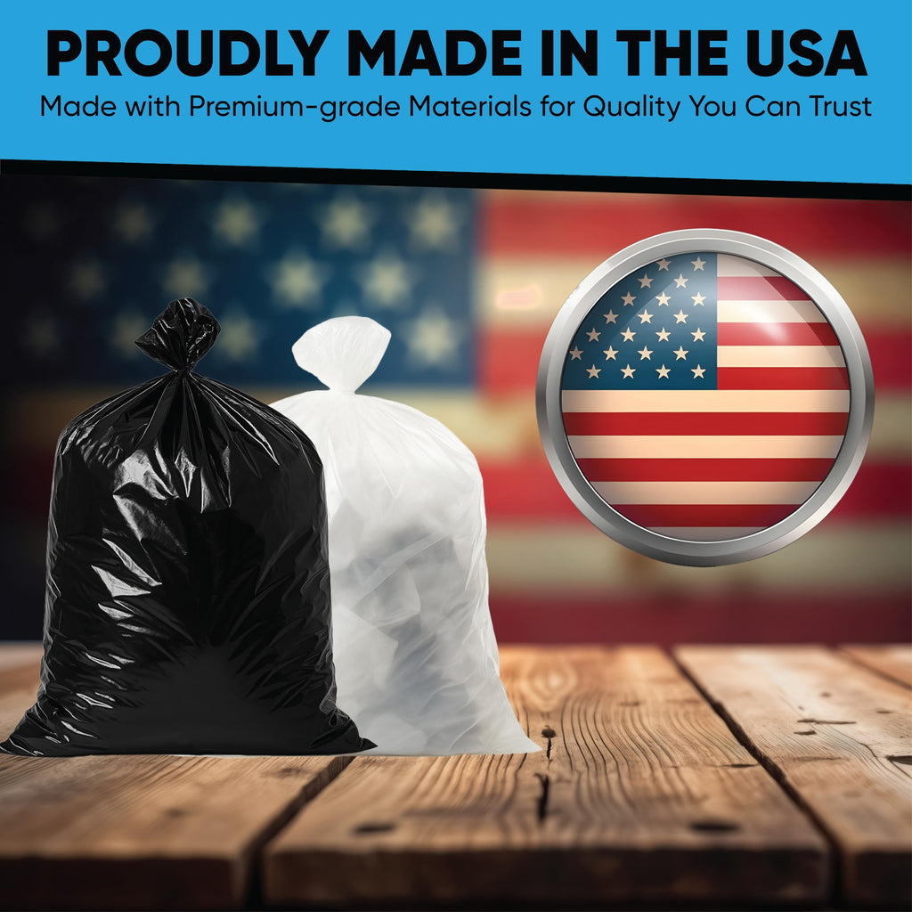60-65 Gallon Clear Trash Bags | 50 Count | Large Clear Plastic Bags for Recycling, Garbage, and Commercial Use – Fits 60 Gallon and 65 Gallon Cans
