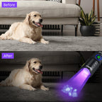 DARKDAWN UV Flashlight 395nm Black Light Mini USB Rechargeable Ultraviolet LED Blacklight Woods Lamp Powerful Fluorescent Portable Detector for Pet Urine Stains, Scorpions, Resin Curing
