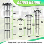 Quibbay Garden Trellis for Climbing Plants Outdoor, 65 Inch Mushroom Top Trellis for Climbing Plants, Plant Trellis Support for Potted Plants Climbing Vine Rose Clematis Vegetable Trellis, 2 Pack