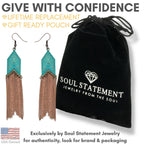 Western Jewelry for Women, Boho Dangle Chain Earrings