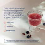 Trace Minerals | Power Pak Electrolyte Powder Packets | 1200 mg Vitamin C, Zinc, Magnesium | Boost Immunity, Hydration and Natural Energy | Pomegranate Blueberry | 30 Packets