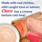 INABA Churu Cat Treats, Lickable, Squeezable Creamy Purée Cat Treat with Green Tea Extract & Taurine, 0.5 Ounces Each Tube, 40 Tubes, Tuna & Seafood Variety Box