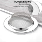 LASSHSWA 4 PCS Kitchen Sink Strainer Stainless Steel, Kitchen Sink Drain Strainer，Sink Strainers with Large Wide Rim 4.5" Diameter for Kitchen Sinks