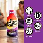5-hour ENERGY GRAPE Flavor, 20 Count, 1.93 Fl Oz Energy Shot, Regular Strength, Amino Acids, B Vitamins, Sugar Free and Zero Calories