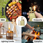 CHOICEDC Vintage Trench Lighter, Permanent Match, Cool Pipe Lighter, Unique Metal Lighters, Antique Kerosene Lighters Fluid Refillable, Reusable Waterproof Forever Matches, Gifts for Men, No Fuel