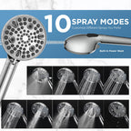 MakeFit Dual Filtered Rain Shower Head Combo, Handheld Shower Head with Adjustable Bar - Rainfall Shower Head And Showerhead with Filter for Hard Water - Removes Chlorine