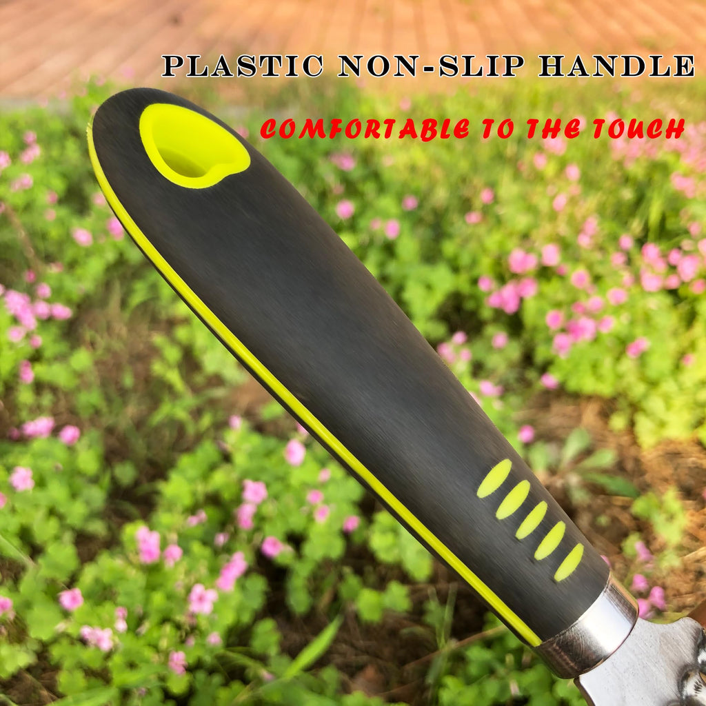 SHANFEEK Garden Rake 5-Claw Landscape Dethatcher Thatching Beach Combing Rake for Digging Clam Shell Defoliation Hoe Garden Tool for Loosen The Soil (Green)