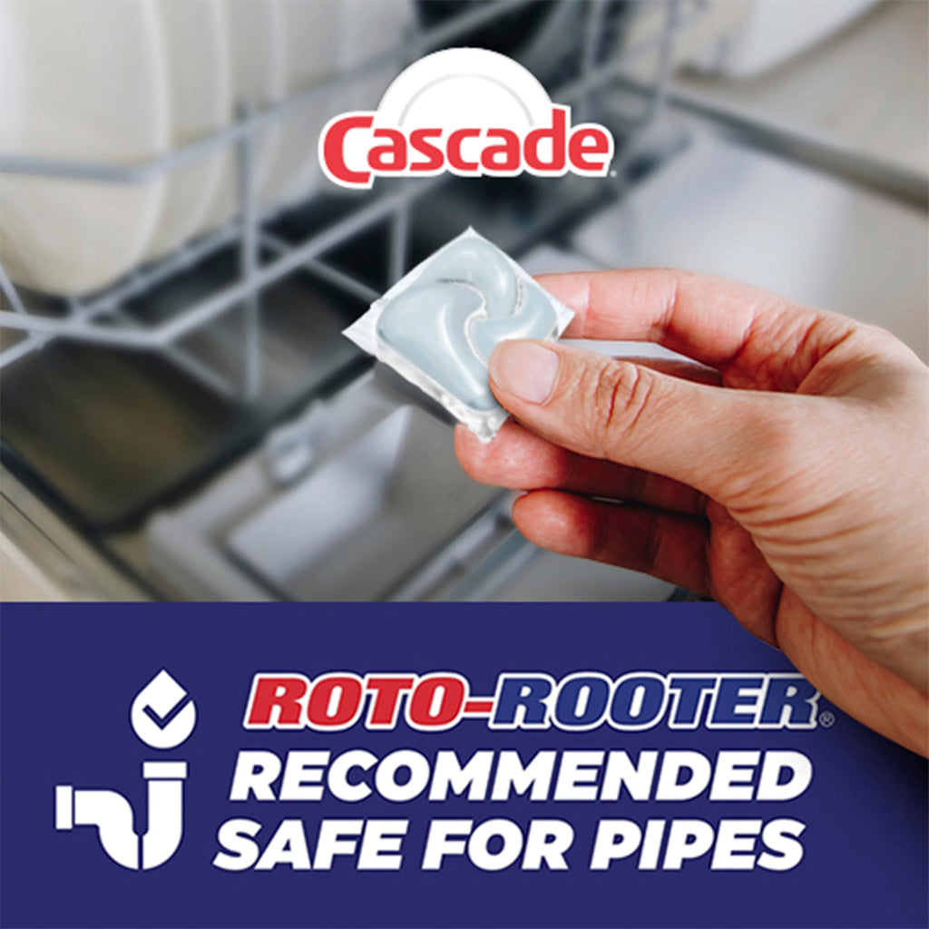 Cascade Free & Clear Dishwasher Pods, Dishwasher Detergent, Dish Detergent Soap, Unscented, 47ct