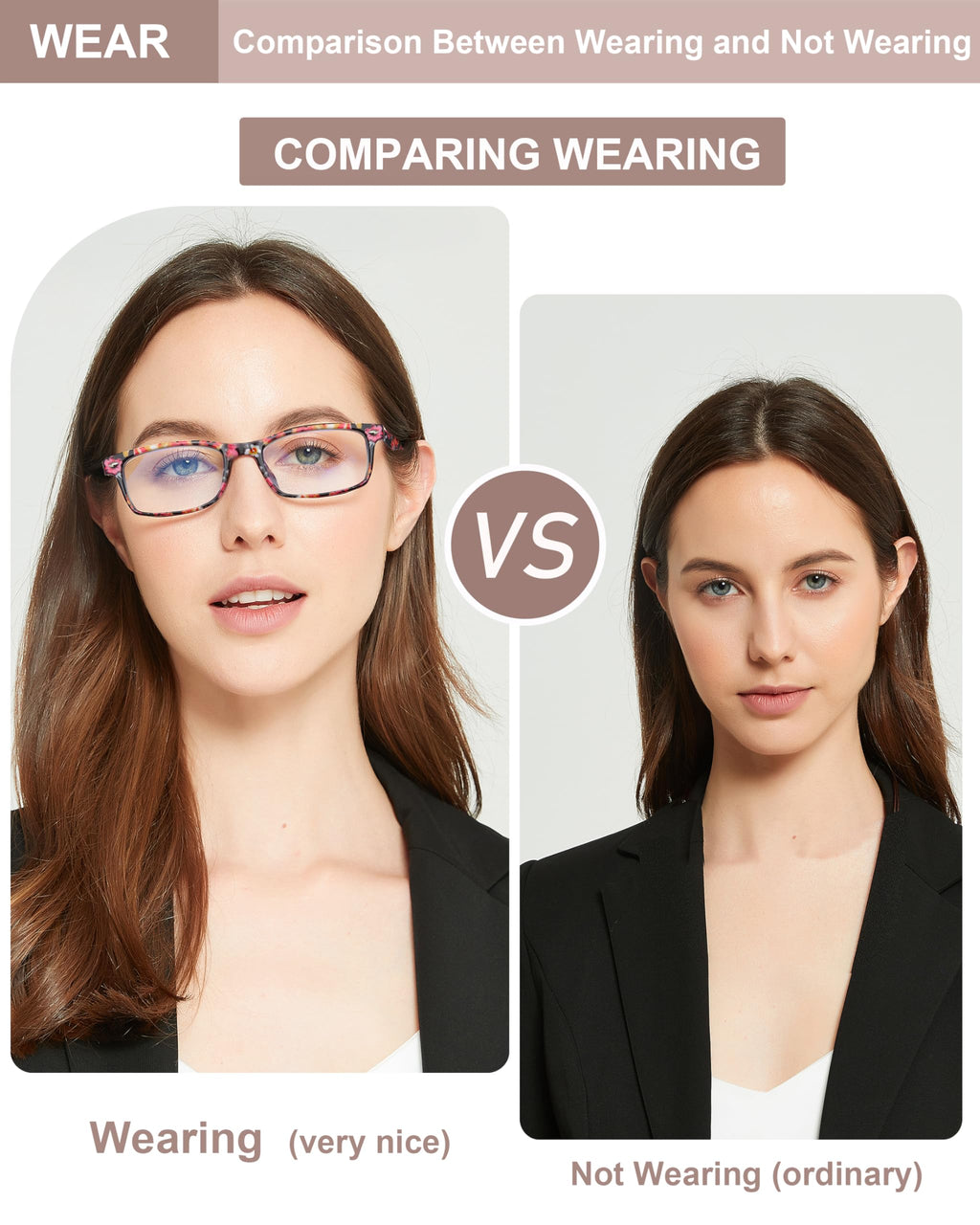 YTDBNS Reading Glasses for Women, Stylish Blue Light Blocking Readers, Ladies Eyeglasses, Fashion Computer Eye Glasses