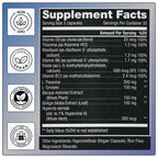 11-in-1 Nootropic Supplement: Supports Memory & Cognition - 100mg Ginkgo 150mg Bacopa 300mcg Huperzine 200mg L-Theanine 150mg L-Tyrosine & Bioactive B-Complex w/ 5-MTHF - 1,100mg+ Serving - 60 Count