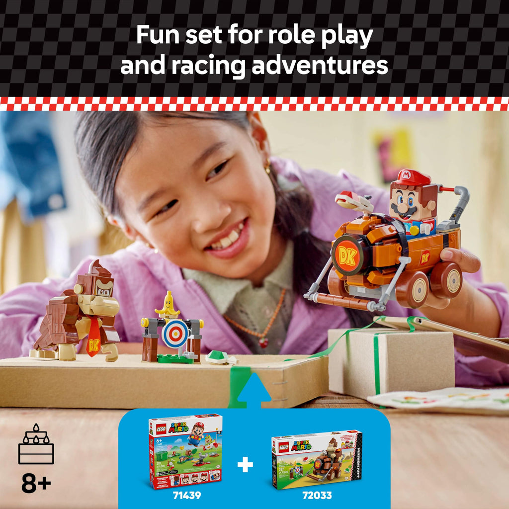 LEGO Super Mario: Mario Kart Donkey Kong & DK Jumbo - Collectible Toy Building Set for Kids, Boys and Girls, Ages 8+ - Nintendo Donkey Kong and Mario Kart Toy for Fans - Gift Idea - 72033