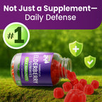 Cure24 Sambucus Elderberry Gummies + Vitamin C + Zinc for Kids & Adults, X3 Immune Support, Natural Flavors + Ingredients, Vegan, Non-GMO, Made in USA (60)