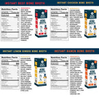 Bare Bones Bone Broth Powder Packets Variety Pack 16 Packets