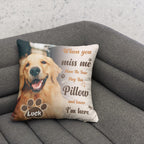 KOPPIE Custom Pet Memorial Throw Pillow with Photo, Personalized Sympathy Gifts for Dog Cat Loss, Pet Memorial Gifts for Pet Loss, Birthday, Christmas, (16x16 Inch)