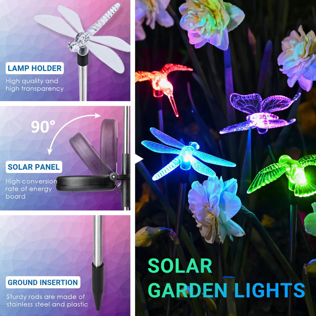 SOLPEX Solar Garden Lights Decor Butterfly Path Lights Outdoor Decorations