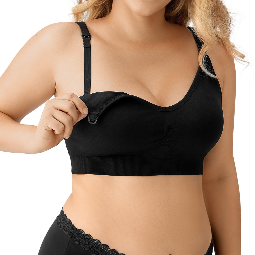HBselect Women Maternity Bras 5 Pack Nursing Bras for Breastfeeding