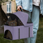 Magshion Foldable Pet Stroller, 3-in-1 Dog Travel Jogger with Detachable Carrier, Cup Holder, Storage Basket, Folding Carrier for Small/Medium Dogs & Cats Up to 33 lbs, Plaid