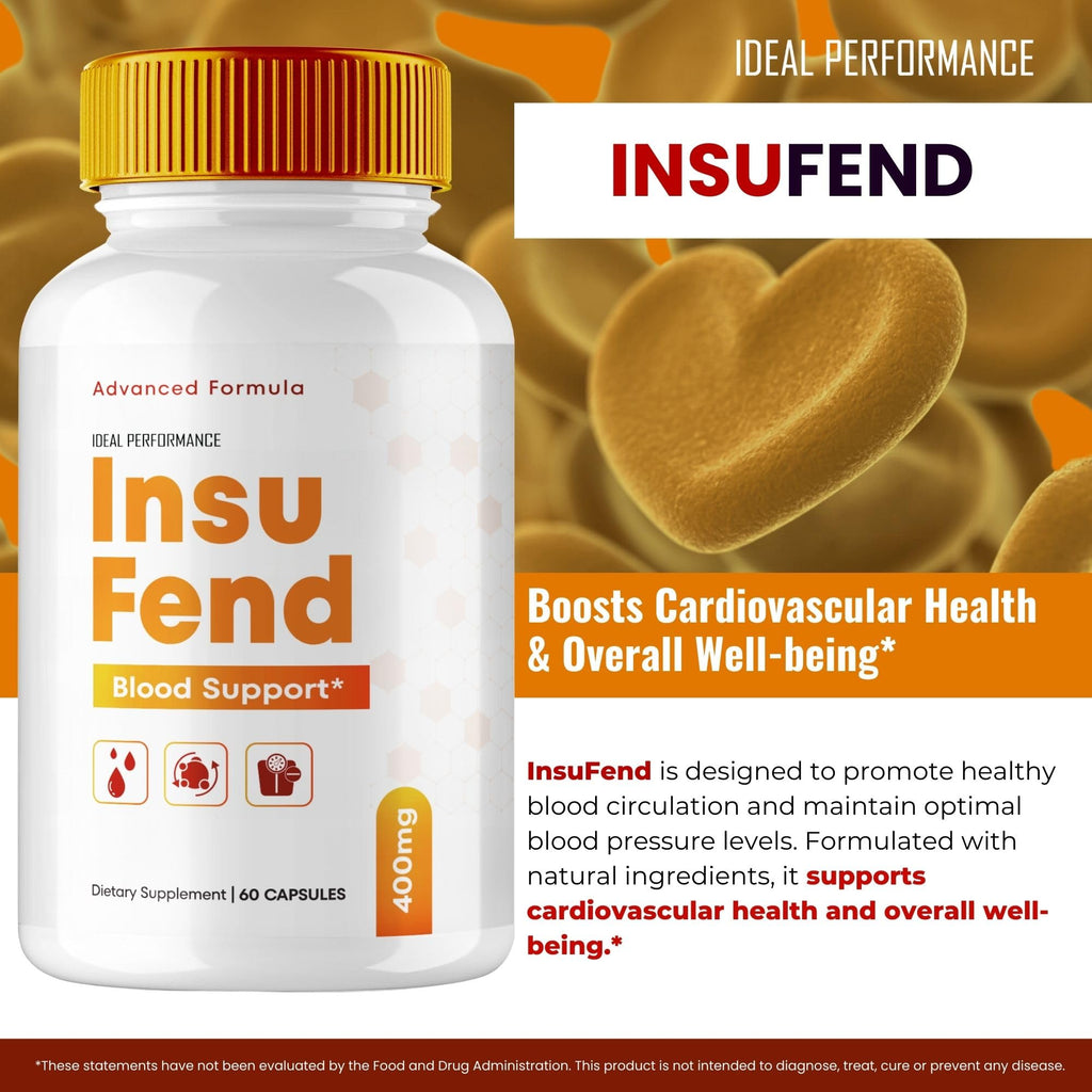Insufend Blood Support Capsules, Insufend Advanced Blood Formula Supplement Pills - Maximum Strength, All Natural Support for Healthy Circulation & Stable Levels, Insu Fend Reviews (60 Capsules)