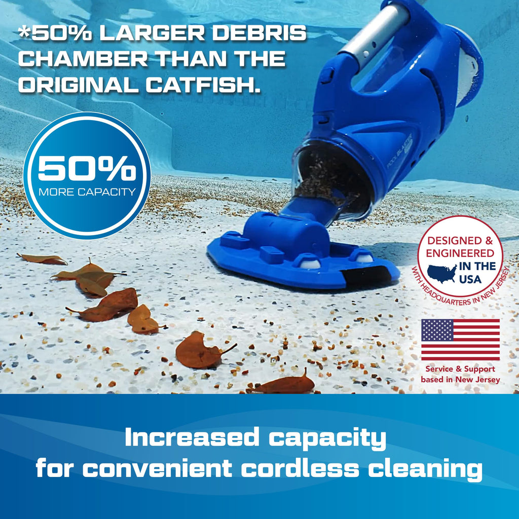 Catfish Pool POOL BLASTER Catfish (Gen 2) Cordless Spa & Hot Tub Vacuum, More Power ...