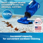 POOL BLASTER Catfish (Gen 2) Cordless Spa & Hot Tub Vacuum, More Power & Capacity, 45 Min Runtime, Spot Cleaning in Small Above Ground Swimming Pools, Rechargeable Spa Vac