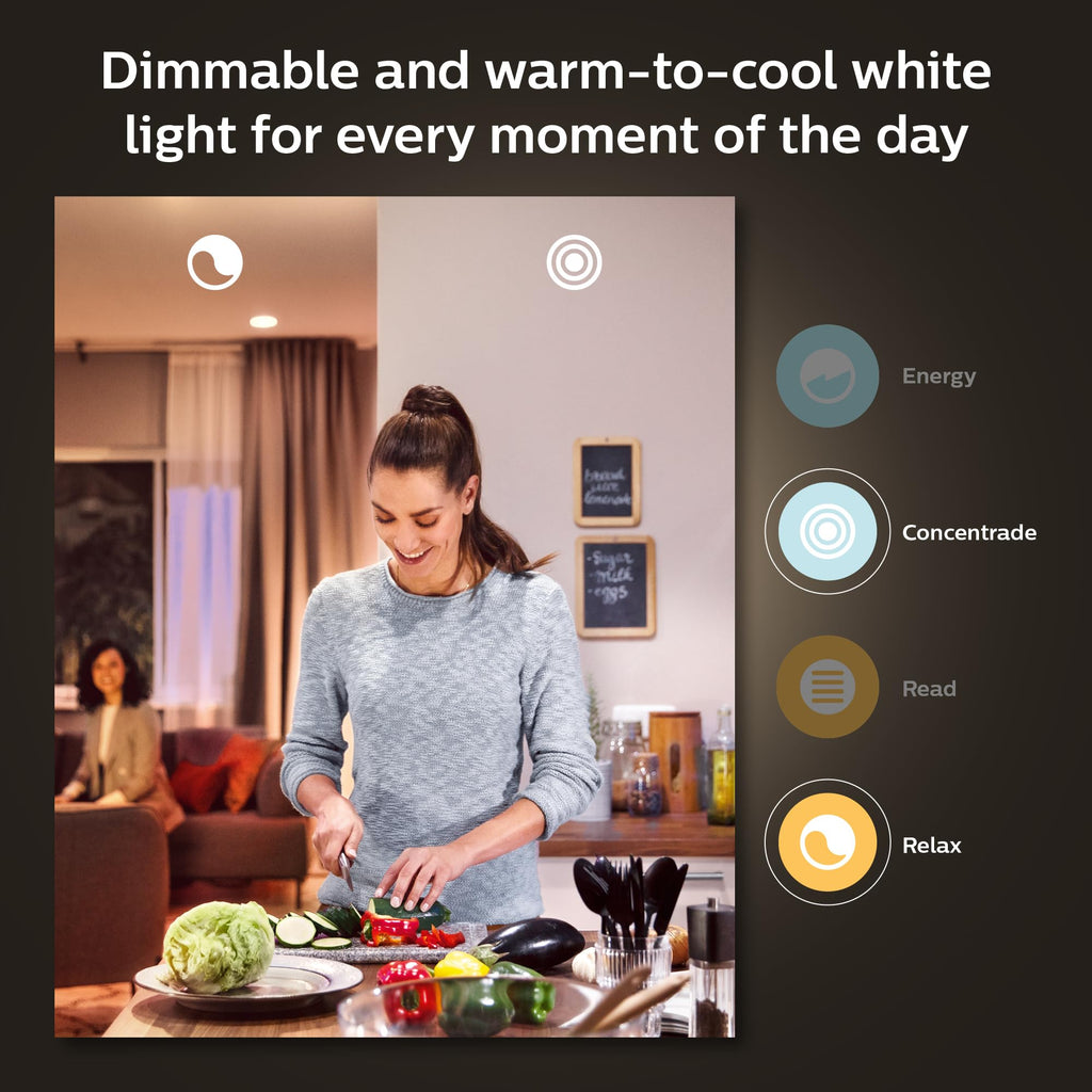 Philips Hue Smart 60W A19 LED Bulb - White and Color Ambiance Color-Changing Light - 2 Pack - 800LM - E26 - Indoor - Control with Hue App - Works with Alexa, Google Assistant and Apple Homekit