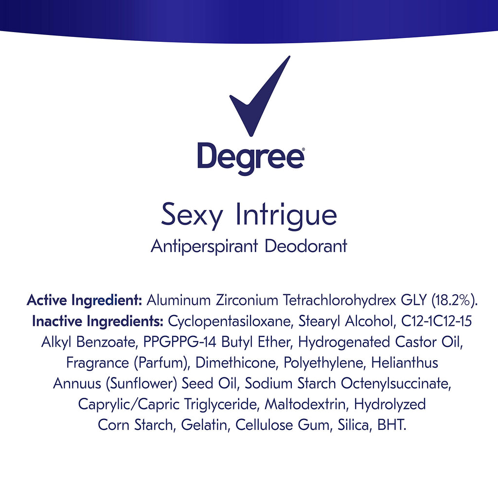 Degree Antiperspirant Deodorant Sexy Intrigue 2.6 oz 4 Count