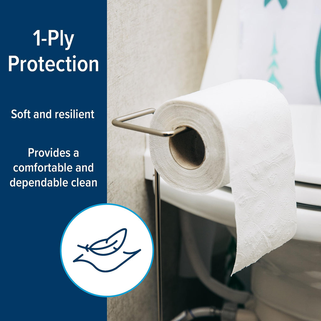Camco 1-Ply RV Toilet Paper - 4 Rolls - Quick Dissolve & Septic Safe