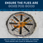 Fruit Fly Drain Treatment | Drain Fly Eliminator | Eliminates Gnats, Sewer Flies and More - Works in All Drains - 128 Fl Oz w Fly Finder